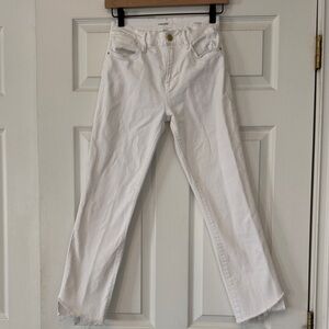 Frame Denim Women's Crisp White Straight Leg Jeans